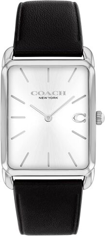 COACH Elliot Men's 2H Quartz Watch - Leather Strap - Tank Case - for Day or Night wear - Gift for Him - 26mm in Saudi Arabia