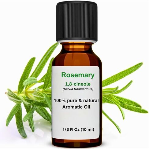 Rosemary Oil 10ml – Cineole-Rich Aromatic Oil for Diffusers, DIY Blends, Potpourri, Massage & Home Fragrance – Natural Scent in Amber Glass Dropper Bottle in Saudi Arabia