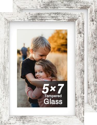 مجموعة إطارات صور An&He مقاس 5 × 7 مكونة من قطعة واحدة، إطار صورة أسود، إطار صورة خشبي مع زجاج عالي الدقة لعرض الحائط والطاولة in Kuwait