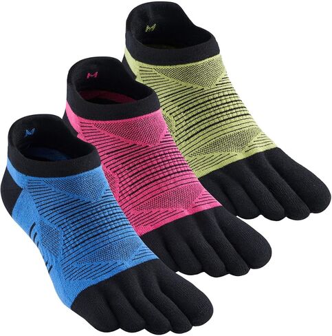جوارب لأصابع القدم للرجال والنساء Coolmax Five Finger No Show عالية الأداء للجري الرياضي 3 أزواج in Kuwait