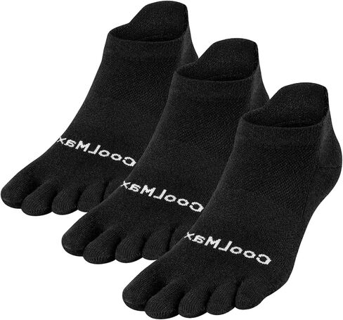 Toe Socks for Men and Women Coolmax Five Finger No Show High Performance Athletic Running 3 Pairs in Saudi Arabia