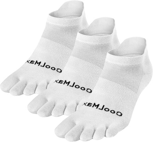 Toe Socks for Men and Women Coolmax Five Finger No Show High Performance Athletic Running 3 Pairs in Saudi Arabia