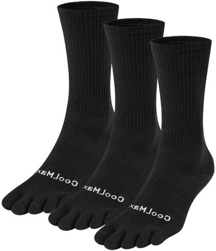 Toe Socks for Men and Women Coolmax Five Finger No Show High Performance Athletic Running 3 Pairs in Saudi Arabia