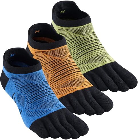 Toe Socks for Men and Women Coolmax Five Finger No Show High Performance Athletic Running 3 Pairs in Saudi Arabia