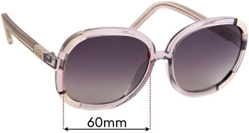 Sunglass Fix Replacement Sunglass Lenses Compatible with Chloe CL 2119 60mm in Saudi Arabia