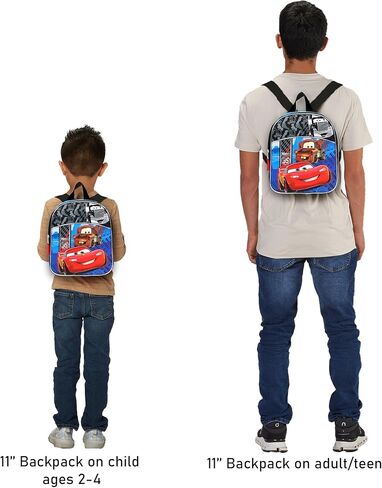 Disney Cars Mini Backpack with Lunch Box Set - Bundle with 11" Small Lightning McQueen Backpack, Lunch Bag, Stickers, More | Disney Cars Lunch Bag Set in Saudi Arabia
