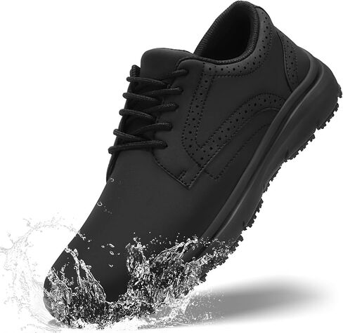 ZIGSAM Mens Non Slip Work Shoes Food Service Chef Kitchen Lightweight Slip Resistant Working Waterproof Sneakers Comfortable Working Footwear in Kuwait