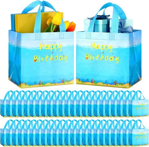 Sayglossy 48 PCs Happy Easter Egg Egg Acags مع مقبض أكياس هدايا Carrot Carrot Chick BACKETS عيد الفصح قابلة لإعادة الاستخدام غير المنسوجة لأكياس لعبة Egg Hunt Game Wrap Easter Holiday Party ، 8.3x7.9x5.9 Inch in Kuwait