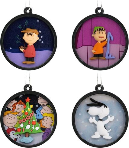 Hallmark Peanuts Snoopy and Holiday Doghouse Christmas Ornaments, Set of 2 in Saudi Arabia
