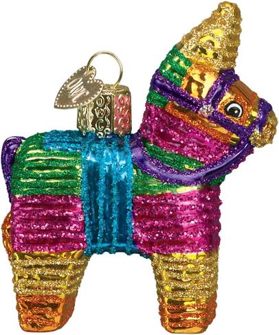 Old World Christmas Piñata Glass Blown Ornament for Christmas Tree, Handcrafted Holiday Decoration, Fiesta Collection in Saudi Arabia