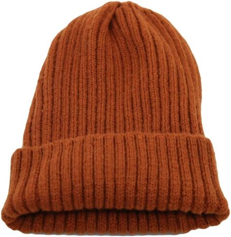WITHMOONS Ribbed Knit Beanie Hat Classic Plain Warm Cuff Daily Cap XZ50075 in Saudi Arabia
