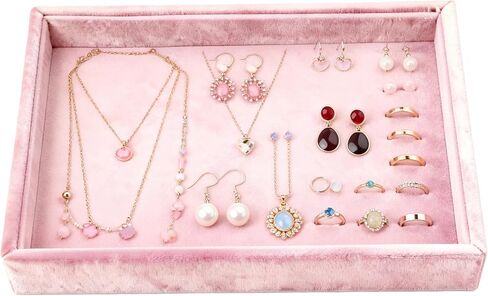 Dynwave Jewelry Organizer Jewelry Drigher INSERT HAND VELVET VELVET DOWNEDREADRY DISTRED STORGING in Kuwait