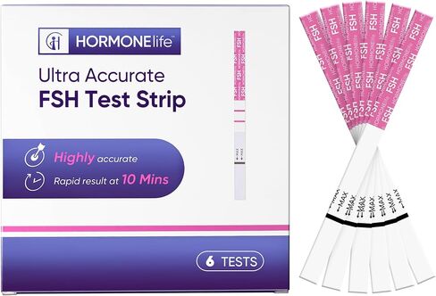 6 حزمة FSH اشرطة الفحص للنساء شرائط اختبار انقطاع الطمث في المنزل احتياطي المبيض واختبار توازن الهرمونات in Kuwait