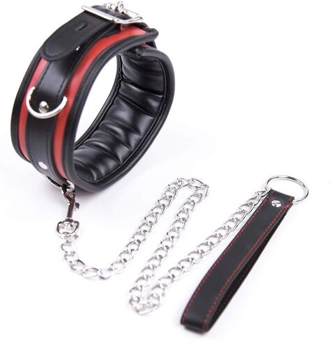 Vanstart Soft Sponge Leather Punk Choker Necklace (Black, Red, 16 inches, Women, Unisex, Fashion Jewelry) in Saudi Arabia