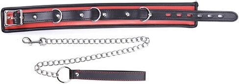 Vanstart Soft Sponge Leather Punk Choker Necklace (Black, Red, 16 inches, Women, Unisex, Fashion Jewelry) in Saudi Arabia