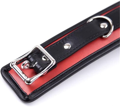 Vanstart Soft Sponge Leather Punk Choker Necklace (Black, Red, 16 inches, Women, Unisex, Fashion Jewelry) in Saudi Arabia