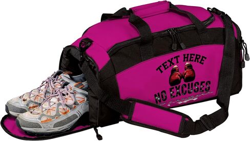 Personalized Sports Duffle Bag with Shoe Compartment (Football, Black) in Saudi Arabia