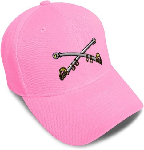 Baseball Caps for Men & Women Embroidered Cavalry Crossed Sabers Brass Embroidery Acrylic in Saudi Arabia
