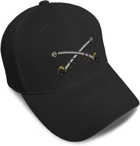 Baseball Caps for Men & Women Embroidered Cavalry Crossed Sabers Brass Embroidery Acrylic in Saudi Arabia