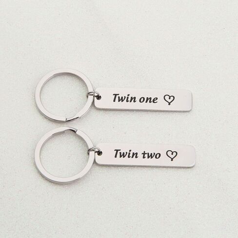PLITI Twins Jewelry Twin One Twin Two Twin Sisters Brother Matching Pair Keychain Best Friends Gift in Saudi Arabia