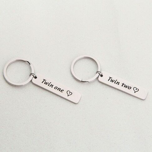PLITI Twins Jewelry Twin One Twin Two Twin Sisters Brother Matching Pair Keychain Best Friends Gift in Saudi Arabia