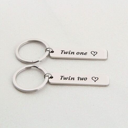 PLITI Twins Jewelry Twin One Twin Two Twin Sisters Brother Matching Pair Keychain Best Friends Gift in Saudi Arabia