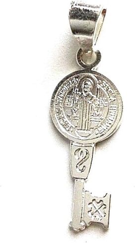 LUXURYGOLD888 925 STERLING SILVER SAINT BENEDICT KEY / 925 PLATA MEDALLA DE SAN BENITO LLAVE in Saudi Arabia