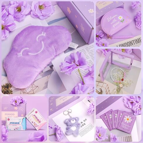 First Period Kit for Girls 9–12 – Tween Menstrual Starter Kits with 8 PC Period Gift Kits for for Tween Girls Gift-Ready Box (Purple) in Saudi Arabia