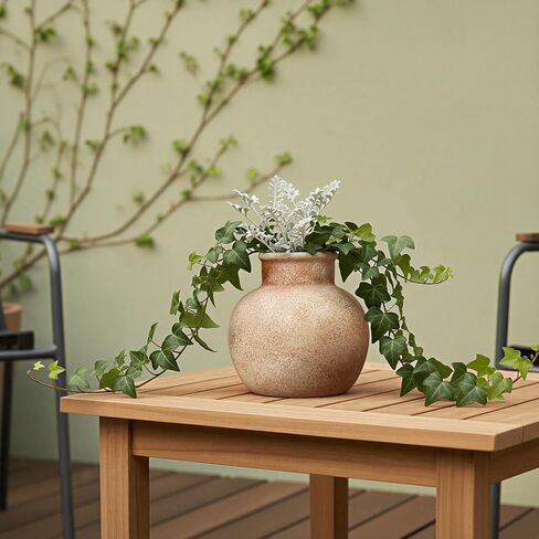 مزهرية زهرة سيراميك تيراكوتا مقاس 5.5 بوصة، فخار بوهو لمزرعة ريفية لديكور المنزل، والطاولة، والرف، والرف in Kuwait