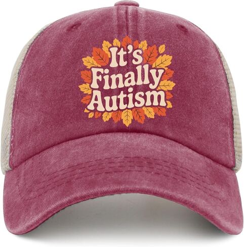It's Finally Autism Golf Hats Funny caps for Her in Saudi Arabia