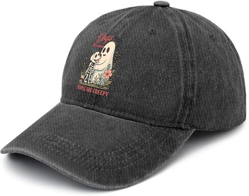 Dogs Because People are Creepy Hats for Womens Cool Washed Distressed Baseball in Saudi Arabia