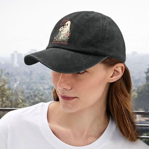 Dogs Because People are Creepy Hats for Womens Cool Washed Distressed Baseball in Saudi Arabia