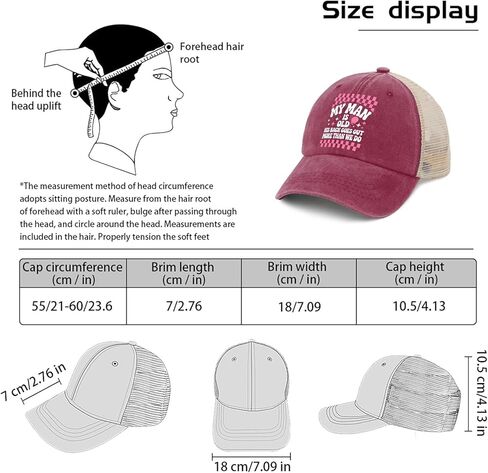 My Man is Old his Back goes Out More Than we do Trucker Hats Garde caps for Mom in Saudi Arabia