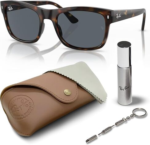 Ray-Ban RB4428 Square Shaped Sunglasses for Men & Women with Official RAYBAN Eyewear Kit in Saudi Arabia