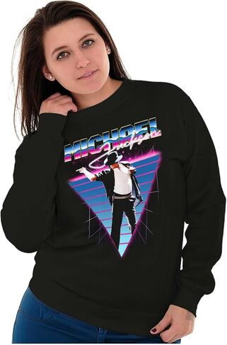 Brisco Brands Michael Jackson 80s Iconic Pop Pose Sweatshirt for Men or Women in Saudi Arabia