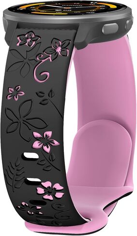 حزام زهري متوافق مع Garmin Venu 3S Venu 2S، حزام رياضي ناعم من السيليكون للسيدات بدرجتين من اللون مقاس 18 مم لـ Venu 4 41 مم/Vivoactive 4S/Vivomove 3S/Forerunner 265s/255s ملحق بديل in Kuwait