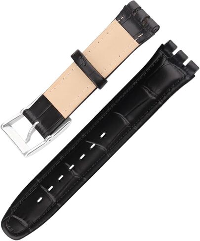 حزام ساعة جلدي من Topuly مقاس 17 مم متوافق مع ملحقات حزام Swatch Wirstband للرجال والنساء (ليس لسلسلة الجلد) in Kuwait
