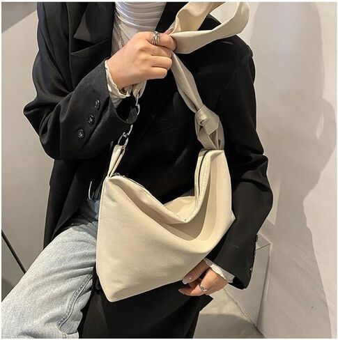 Casual Shoulder Bag, Relaxed Style Tote with Soft Structure, Minimalist Everyday Purse in Saudi Arabia