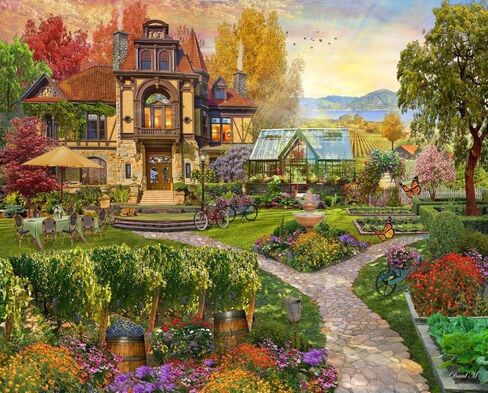Springbok's Boulangerie Pastry Shop 500 Piece Jigsaw Puzzle for Adults Will Have Your Wishing for Pasteries in This Colorful Scene of Baked Goods and Flowers. in Saudi Arabia