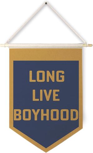 Qpenm Long Live Boyhood Hanging Wall Canvas Banner, Boy Nursery Hanging Pennant Flag Prints, Nursery Boy Wall Decor, Baby Boy Wall Art Poster&Prints for Boys Room Playroom in Kuwait