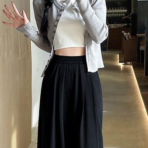XIALIJU Women's Comfortable Tencel Jeans Summer Casual Style high Waist Loose Straight Leg Slimming Wide Leg Pants in Saudi Arabia