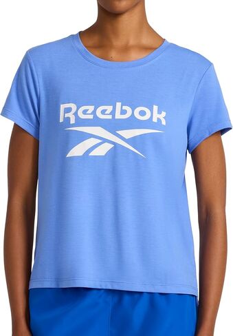 Reebok Womens Hd Crewneck T-Shirt, Standard Fit, Lightweight Stretch Poly Soft Jersey Fabric in Saudi Arabia