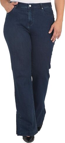 Standards & Practices Women's Plus Size Dark Stretch Denim Flare Bootcut Premium Jeans in Saudi Arabia