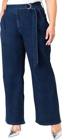 Standards & Practices Women's Plus Size Dark Stretch Denim Flare Bootcut Premium Jeans in Saudi Arabia