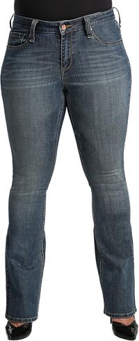Standards & Practices Women's Plus Size Dark Stretch Denim Flare Bootcut Premium Jeans in Saudi Arabia