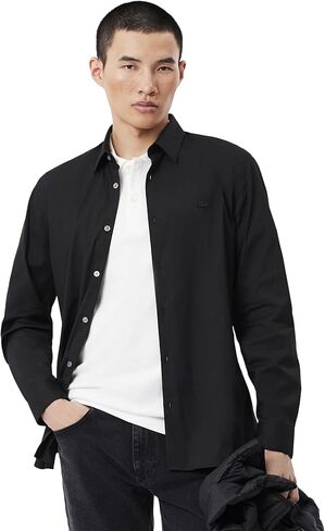 قميص رجالي من Lacoste ذو قصة ضيقة من قماش البوبلين المطاطي in Saudi Arabia