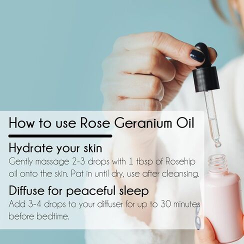 Rose Geranium Essential Oil – 8 fl oz (237 ml) Aluminum Bottle w/Plug Cap – 100% Pure Essential Oil – GreenHealth in Saudi Arabia