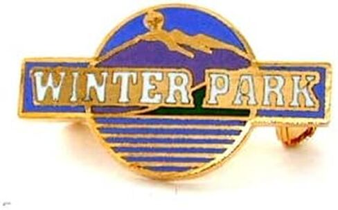 Vintage Winter Park Colorado Pin - CO Souvenir Hat Pin Lapel Ski Resort Travel Skiing Skier 1" Mountains Purple in Saudi Arabia
