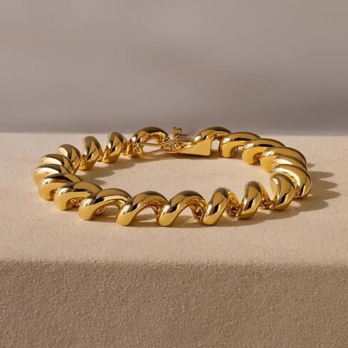 CAITLYNMINIMALIST 18K Gold Plated Bold Chunky Stacking Statement Bracelets for Women in Saudi Arabia
