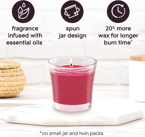 Glade 1-Wick Scented Candle Jar, Apple Cinnamon, Air Freshener Infused with Essential Oils, 4.08 Oz in Saudi Arabia